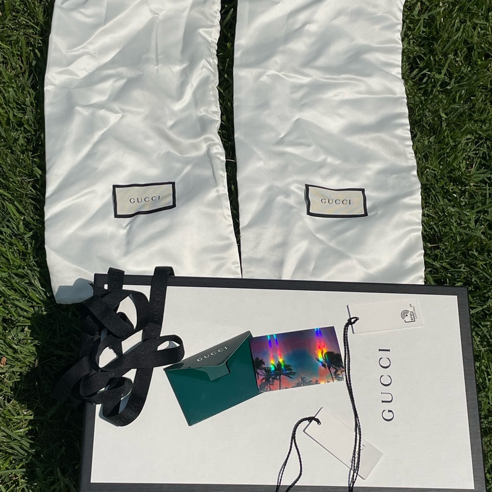 Gucci Shoe Box with Dust Bags,card & Ribbon